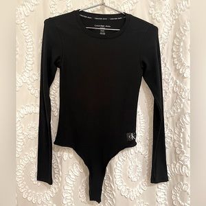 Calvin Klein Long Sleeve Thong Bodysuit